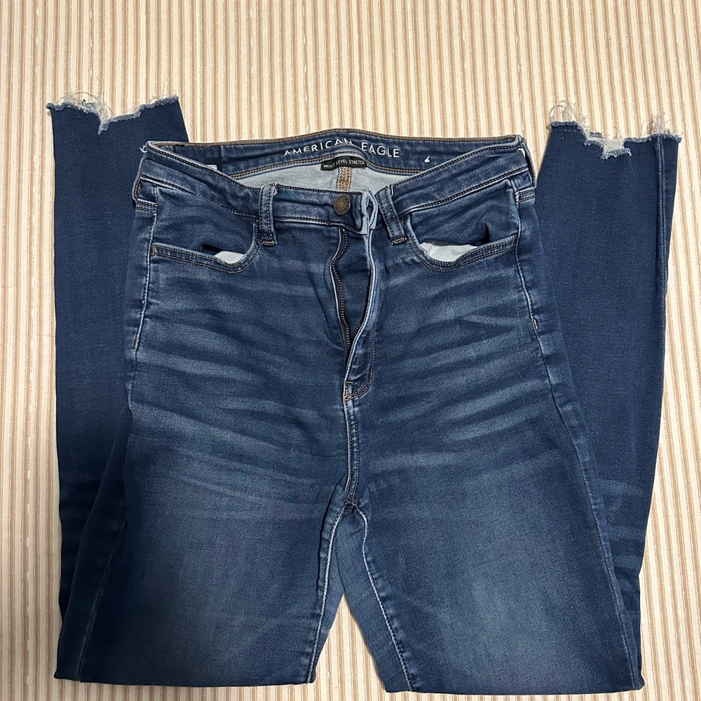 American Eagle Outfitters Women's Dark Blue Skinny Jeans
